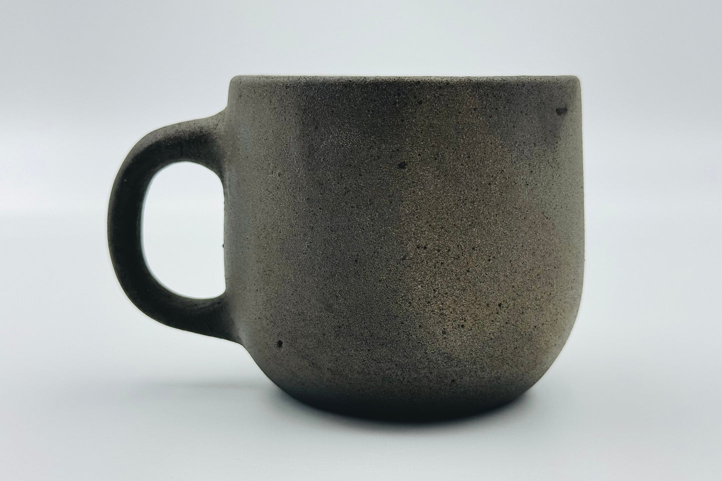 Handcrafted Black Sand Mug: Nature themed Minimalist Unglazed Coffee Mug