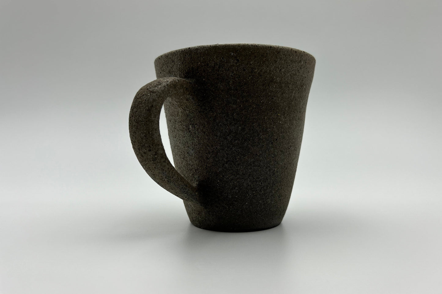 Handcrafted Black Sand Mug: Nature themed Minimalist Unglazed Coffee Mug