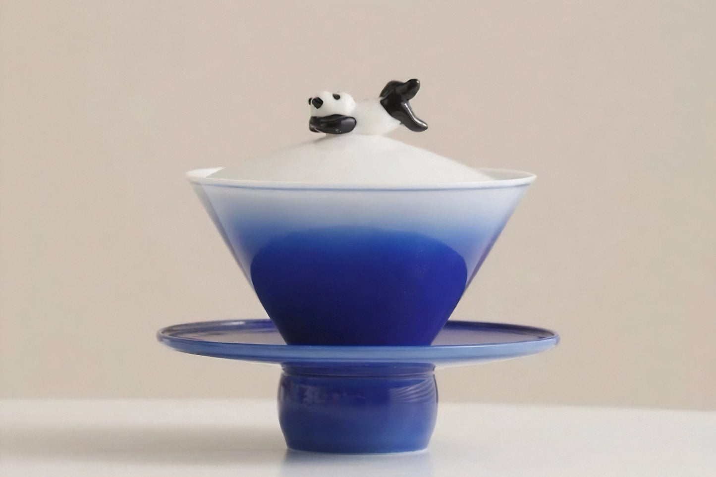Ombre Panda Tea Cup Set: Ceramic Coffee Mug, Panda Lover Gift