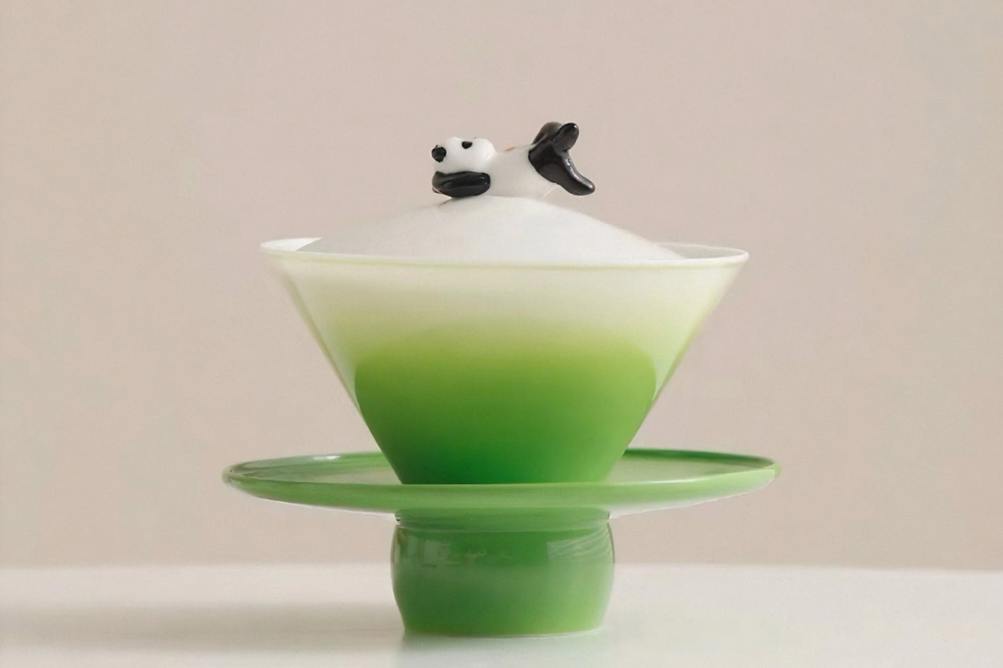 Ombre Panda Tea Cup Set: Ceramic Coffee Mug, Panda Lover Gift