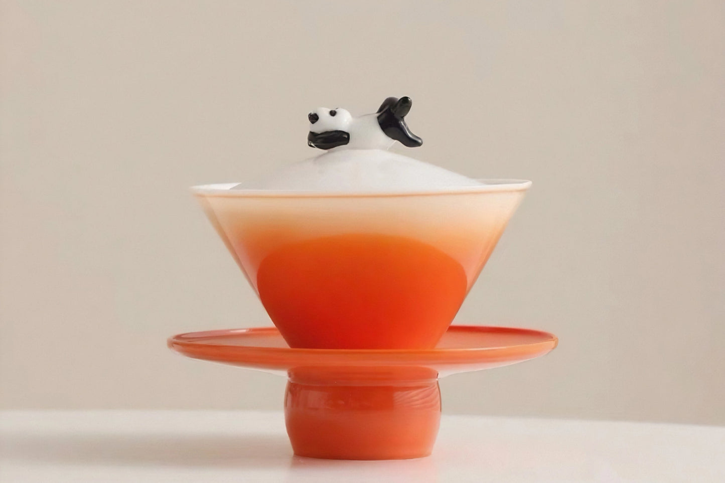 Ombre Panda Tea Cup Set: Ceramic Coffee Mug, Panda Lover Gift
