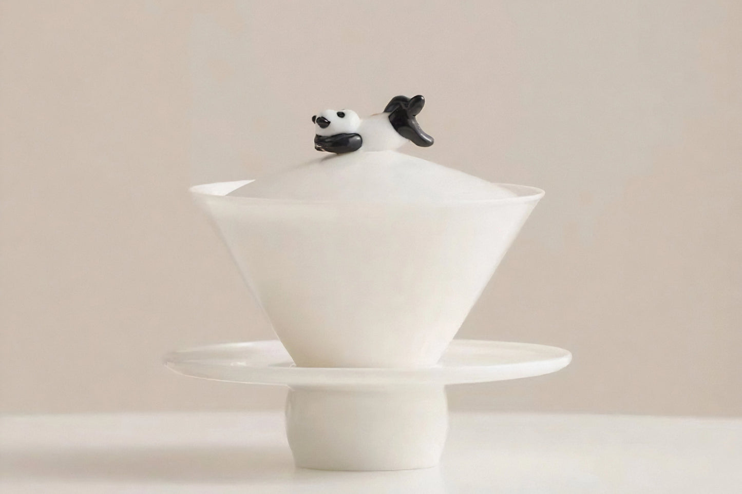 Ombre Panda Tea Cup Set: Ceramic Coffee Mug, Panda Lover Gift