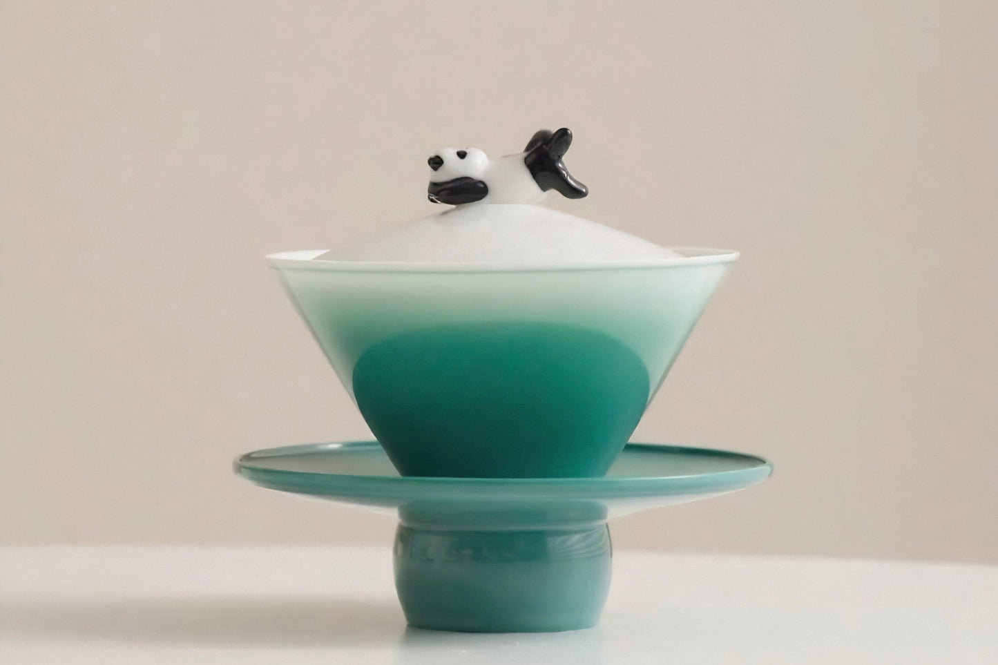 Ombre Panda Tea Cup Set: Ceramic Coffee Mug, Panda Lover Gift